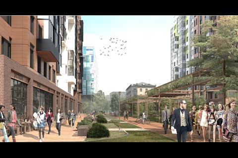 Moscow housing competition - improving the environment by adding public spaces